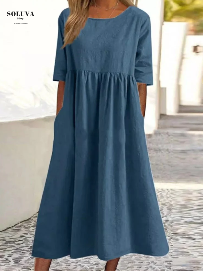 Sienna - Comfortabele Katoenen Jurk