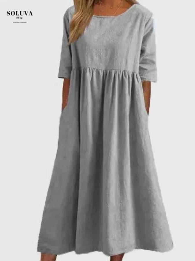 Sienna - Comfortabele Katoenen Jurk