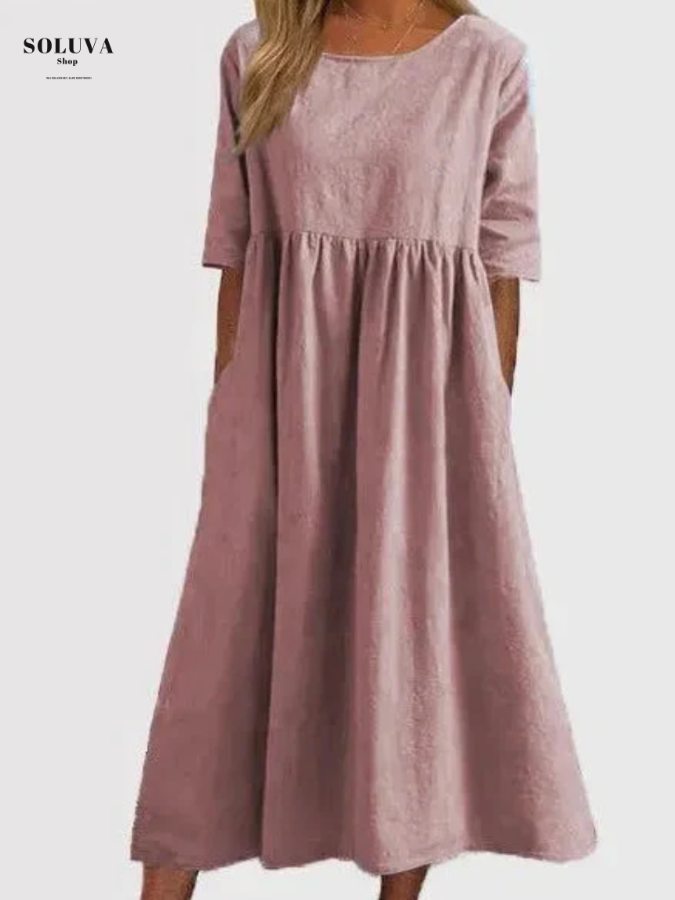 Sienna - Comfortabele Katoenen Jurk