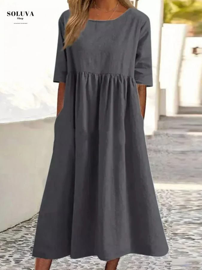 Sienna - Comfortabele Katoenen Jurk