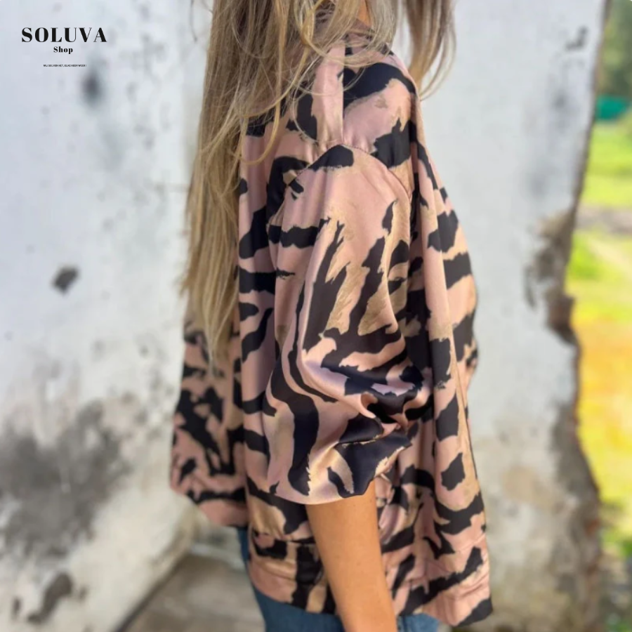 Noir - Modieuze Zebra Bomberjas