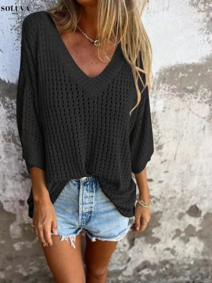 Isabelle - Cozy V-Hals Top