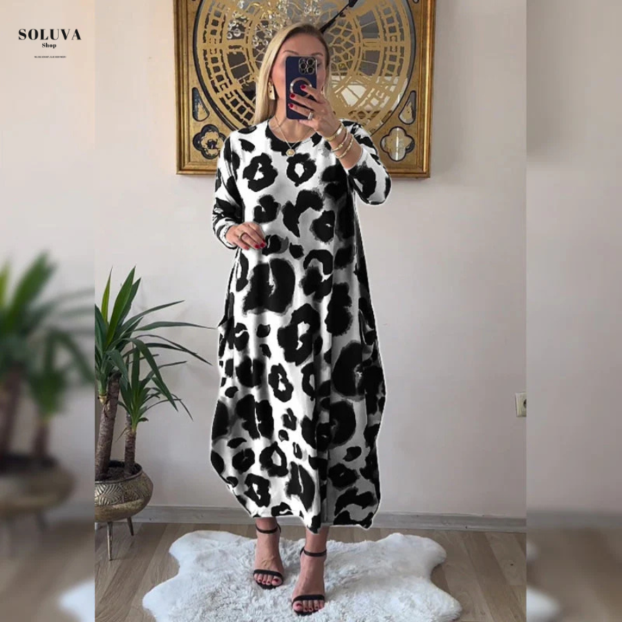 Noëlle - Elegante Print Jurk