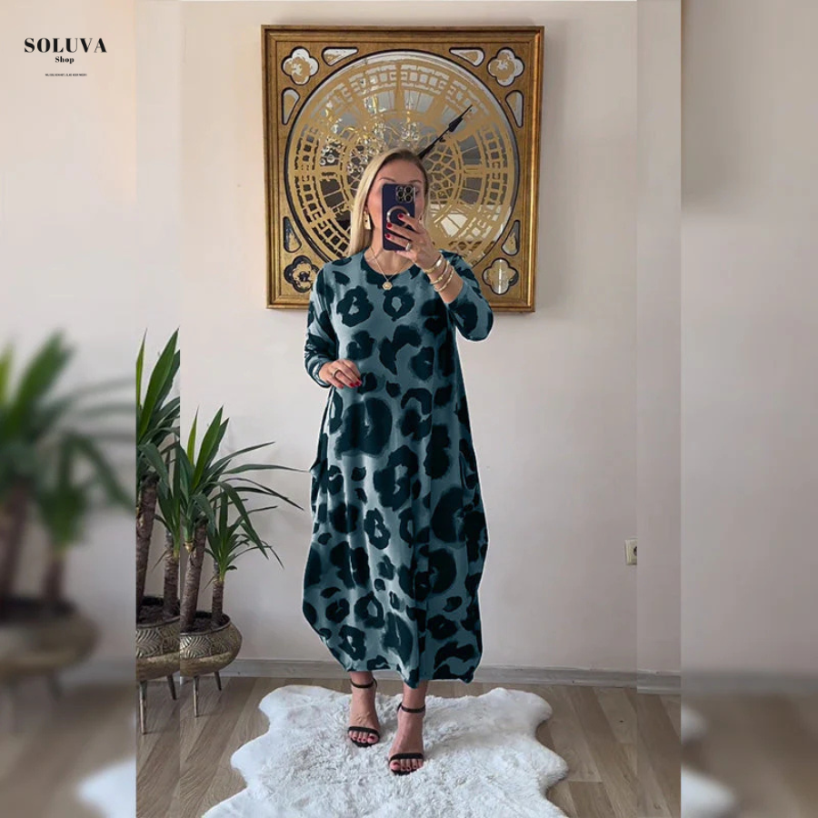 Noëlle - Elegante Print Jurk