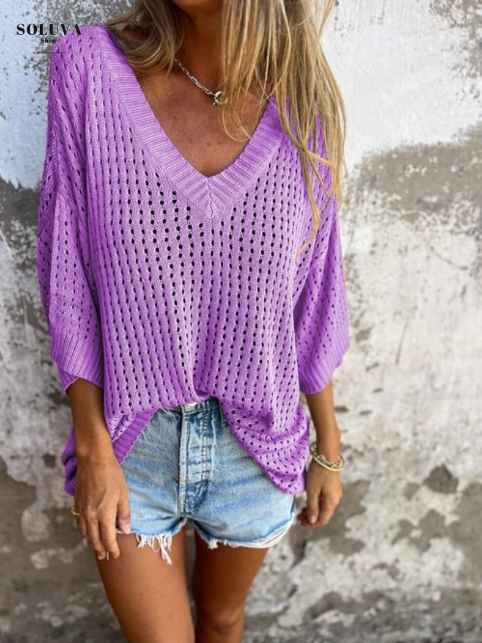 Isabelle - Cozy V-Hals Top