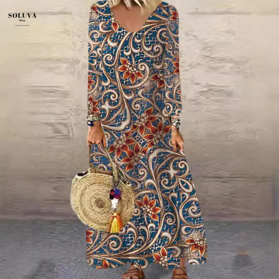 Noëlle - Elegante Print Jurk