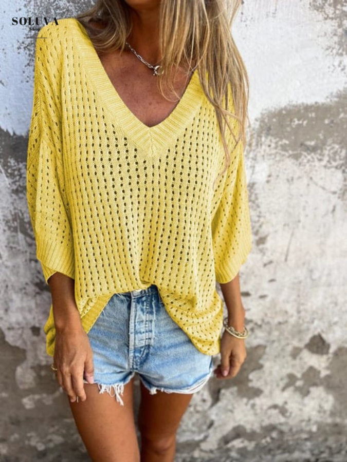 Isabelle - Cozy V-Hals Top