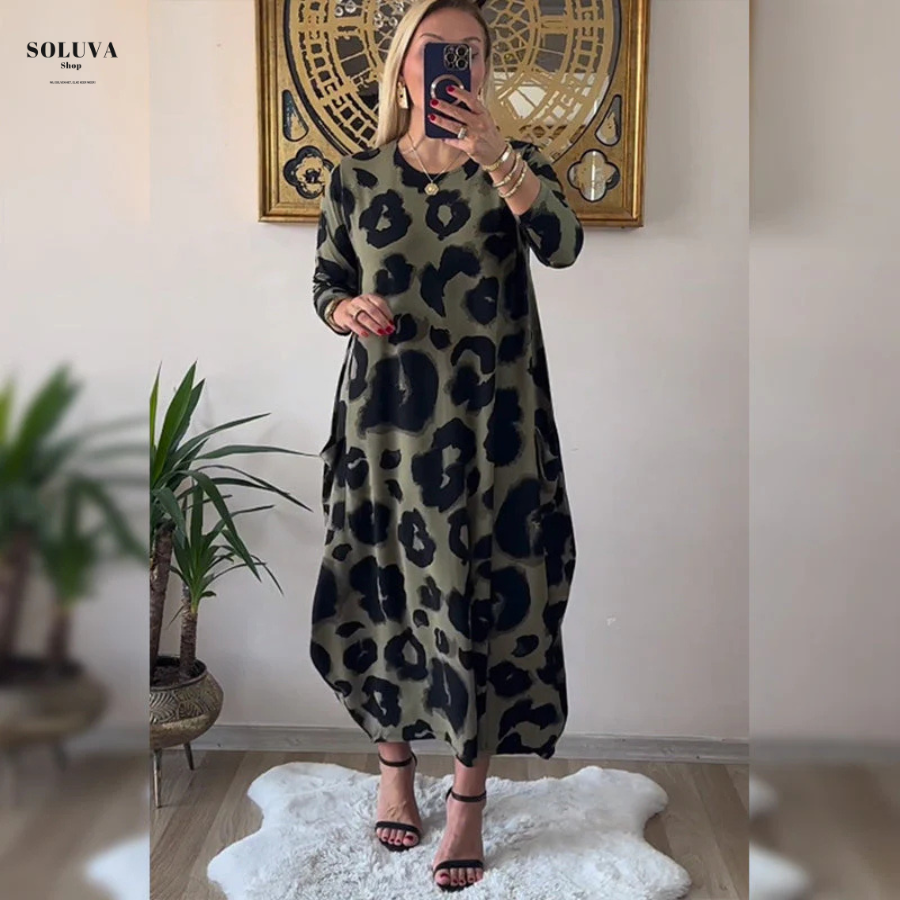 Noëlle - Elegante Print Jurk