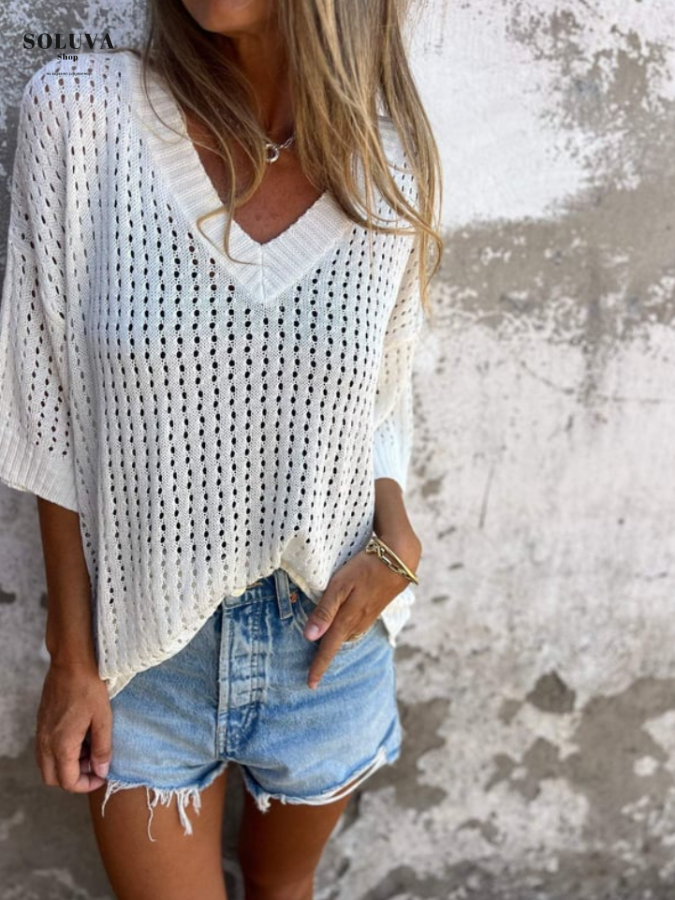 Isabelle - Cozy V-Hals Top