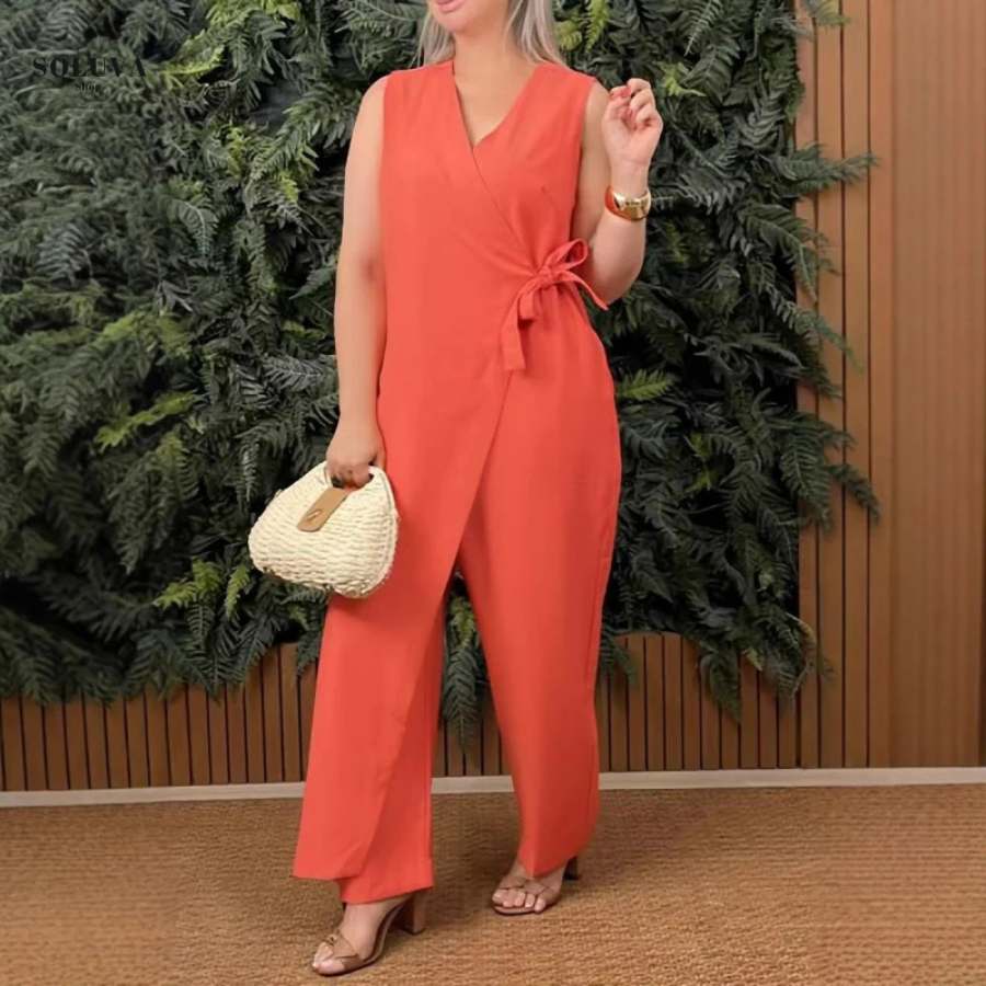 Esmee - Stijlvolle V-Hals Jumpsuit - Lente Sale!