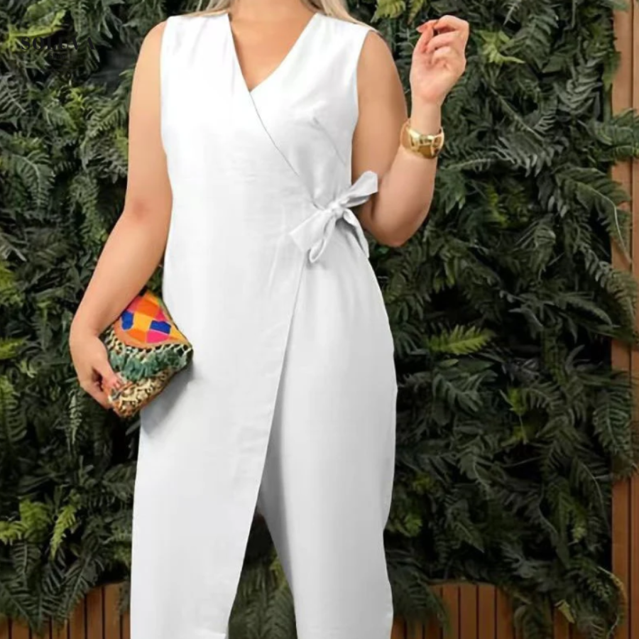 Esmee - Stijlvolle V-Hals Jumpsuit - Lente Sale!