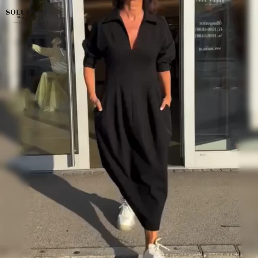 Ella – Comfy V-Hals Jurk
