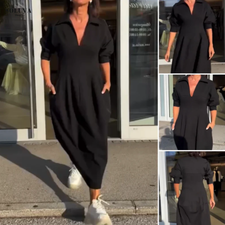 Ella – Comfy V-Hals Jurk